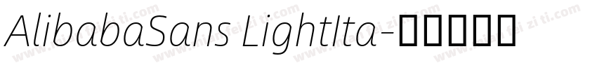 AlibabaSans LightIta字体转换